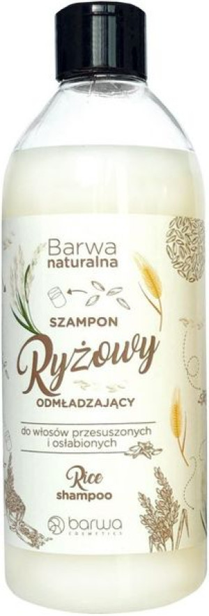 BARWA Naturalna Szampon do włosów Ryżowy odmładzający - włosy przesuszone i