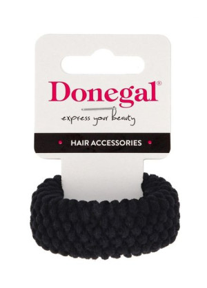 Donegal  Ozdoby do włosów - Frotka do włosów czarna (FA-5718) 1szt