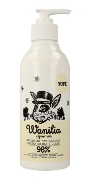 YOPE Balsam do rąk i ciała nawilżający Wanilia i Cynamon 300ml