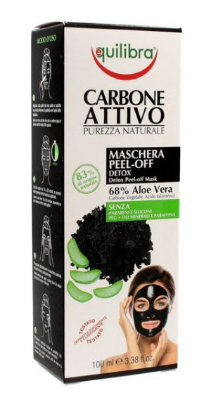 Equilibra Carbone Attivo Maska do twarzy peel-off z aktywnym węglem Detox 1