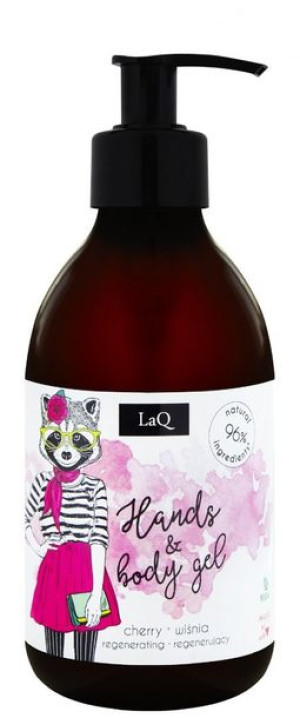 LaQ Mydło naturalne regenerujące w płynie Wiśnia 300ml