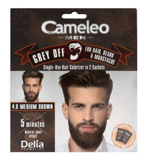 Delia Cosmetics Cameleo Men Krem koloryzujący do włosów,brody i wąsów nr 4.