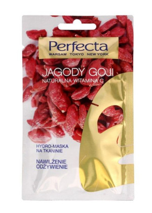 Perfecta Jagody Goji Maska na tkaninie - Nawilżenie i Odżywienie 1szt