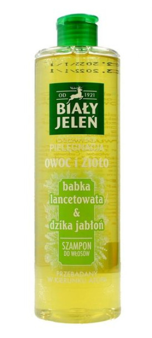Biały Jeleń Owoc i Zioło Szampon do włosów oczyszczający Babka Lancetowata