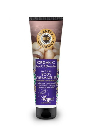 Planeta Organica Macadamia Krem-Scrub do ciała oczyszczająco-wygładzający 1