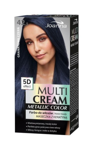 Joanna Multi Cream Metallic Color Farba do włosów nr 42.5 Granatowa Czerń 1