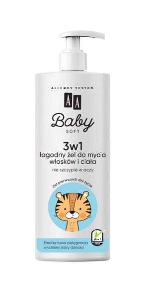 AA Baby Soft Łagodny Żel do mycia i włosków 500ml