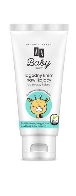 AA Baby Soft Łagodny Krem nawilżający do twarzy i ciała 75ml