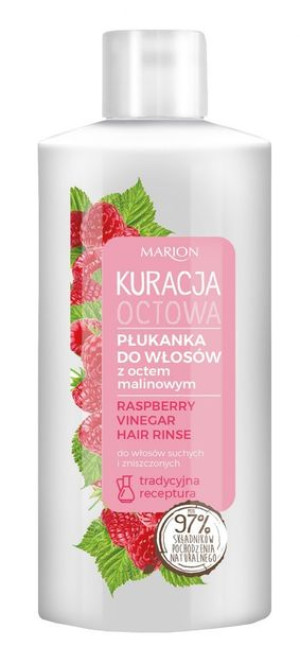 Marion Kuracja Octowa Płukanka do włosów z octem malinowym - włosy suche i