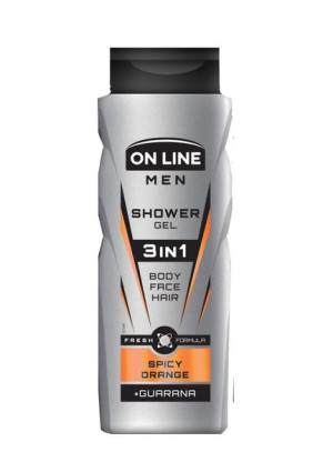 On Line Men Żel pod prysznic 3in1 Spicy Orange dla mężczyzn 400ml
