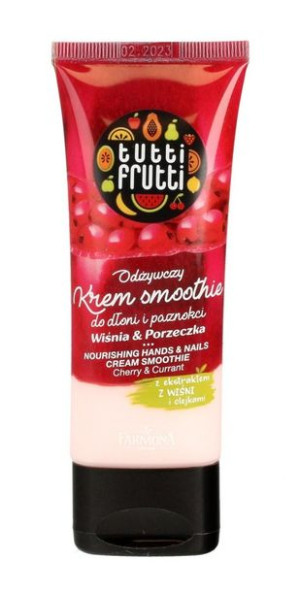 Farmona Tutti Frutti Odżywczy Krem Smoothie do dłoni i paznokci Wiśnia & Po