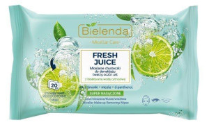 Bielenda Fresh Juice Chusteczki micelarne z wodą cytrusową Limonka 1op.-20s