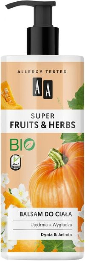 AA Super Fruits & Herbs Balsam do ciała ujędrniająco-wygładzający Dynia i J