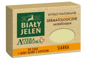 Biały Jeleń Apteka Alergika Mydło naturalne Siarka - Do ciała i skóry głowy