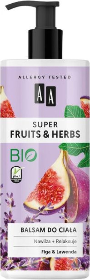 AA Super Fruits & Herbs Balsam do ciała nawiżająco-relaksujący Figa i Lawen