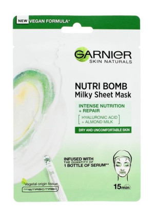Garnier Skin Naturals Maseczka na tkaninie odżywczo-odbudowująca Nutri Bomb