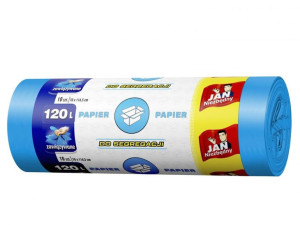 Sarantis Jan Niezbędny Worki do segregacji śmieci niebieskie - papier 120L