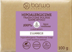 BARWA Hipoalergiczna Tradycyjne Polskie Mydło szare w kostce z ekstraktem z