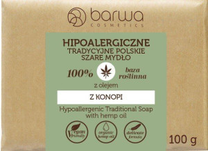BARWA Hipoalergiczna Tradycyjne Polskie Mydło szare w kostce z olejem z kon