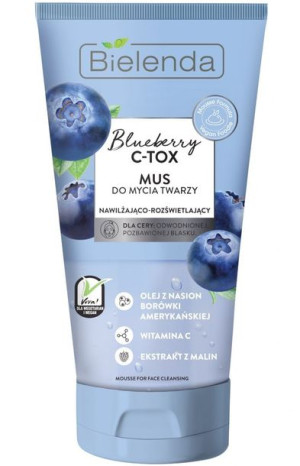 Bielenda Blueberry C-TOX Mus do mycia twarzy nawilżająco-rozświetlający 135