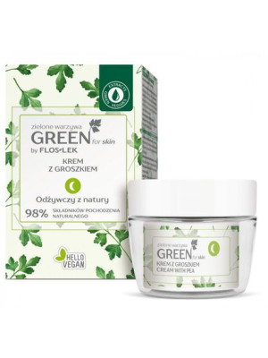 Floslek GREEN FOR SKIN® Zielone warzywa Krem z groszkiem na noc [ECO zestaw