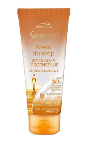 Joanna Sensual Krem do stóp wygładzająco-regenerujący z olejkiem arganowym