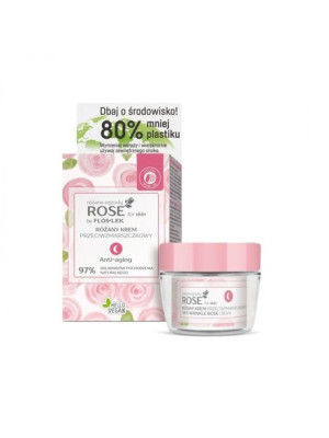 Floslek ROSE FOR SKIN Różane ogrody® Różany krem przeciwzmarszczkowy na noc