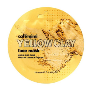 Cafe Mimi Yellow Clay Maseczka do twarzy Żółta Glinka & Brzoskwinia 10ml