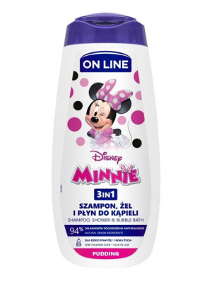 On Line Disney Żel pod prysznic 3w1 dla dzieci Minnie - Pudding 400ml