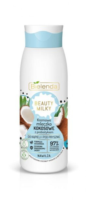 Bielenda Beauty Milky Kremowe Mleczko Kokosowe z prebiotykiem do kąpieli i