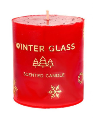 ARTMAN Boże Narodzenie Świeca zapachowa Winter Glass czerwona - walec mały