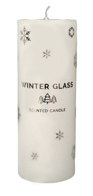 ARTMAN Boże Narodzenie Świeca zapachowa Winter Glass biała - walec duży 1sz