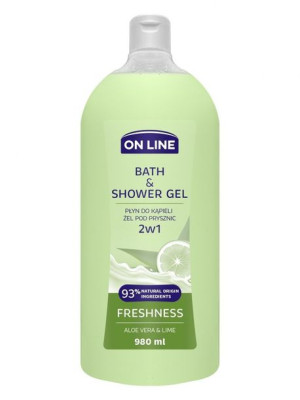 On Line Żel i Płyn do kąpieli 2w1 Freshness 980ml