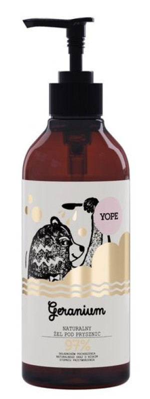 YOPE Naturalny Żel pod prysznic GERANIUM 400ml