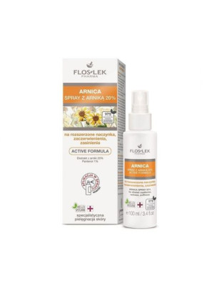 Floslek ARNICA® Spray z arniką 20% active formula na rozszerzone naczynka,