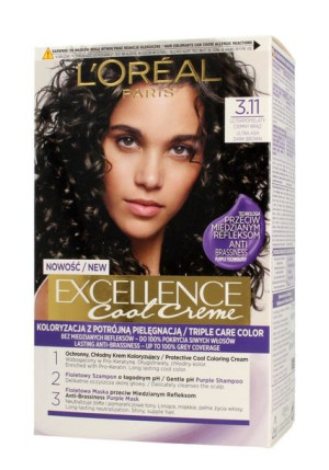 Loreal Excellence Cool Creme Krem koloryzujący 3.11 Ultra Popielaty Ciemny