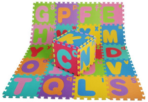 litery piankowe PUZZLE EVA duża + mała litera 31cm