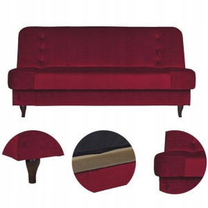 Wersalka sofa kanapa rozkładana Iza wiśnia bordowa