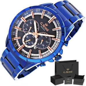 Zegarek Męski G.Rossi Dual Time E13605B-6F3