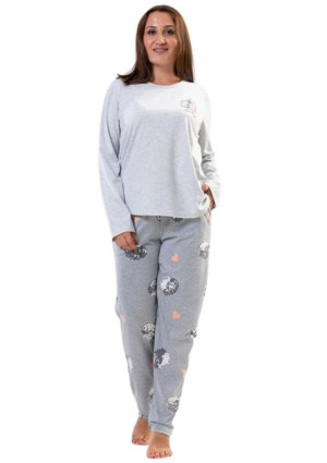Piżama Damska Vienetta bawełniana +Size 2XL długa