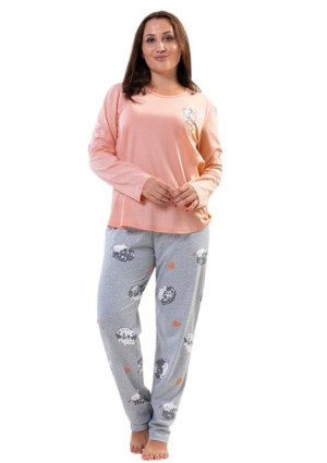 Piżama Damska Vienetta bawełniana +Size 4XL długa