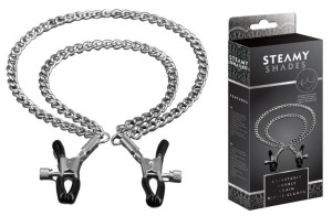 Steamy Shades Adjustable Double Chain Nipple Clamps
