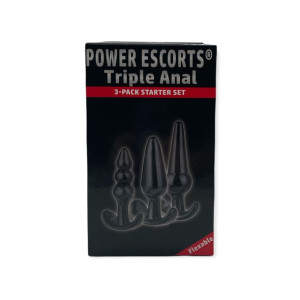 Plug-triple Anal Plugs Starter Set- 3-pack Anal Plugs Black