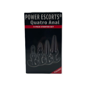 Plug-quatro Anal Plugs Starter Set- 4-pack Black