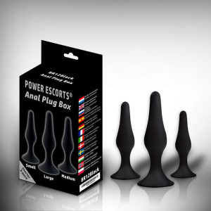Plug - Anal Plug Box 3 Pack Black
