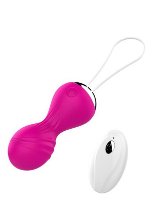 Kulki-vibrating Silicone Kegel Balls Usb 10 Function / Remote Control -pink