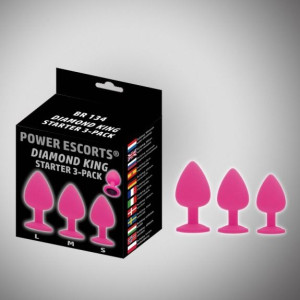 Diamond King Starter 3-pack, Pink/pink Stone