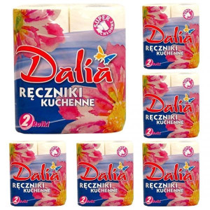 Ręcznik papierowy Dalia (2 rolki) x 6 opakowań