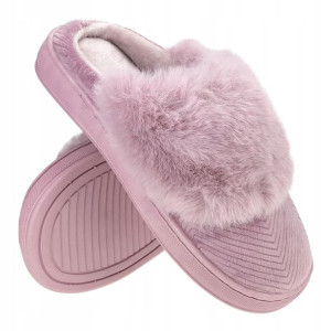 Kapcie ciepłe miękkie pluszowe damskie Fluffy fiolet 36-37