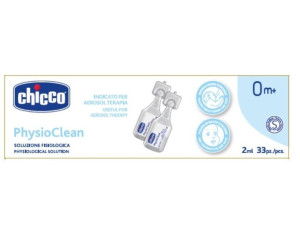 Chicco Physio Clean Ampułki 2ml-33 Sztuk Sól Fizjologiczna Do Nebulizacji